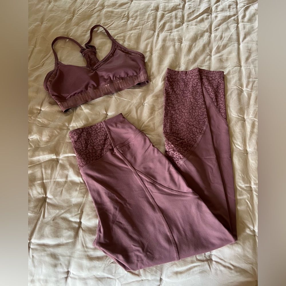 Mauve Pink, VS Pink Legging & Sportsbra Set